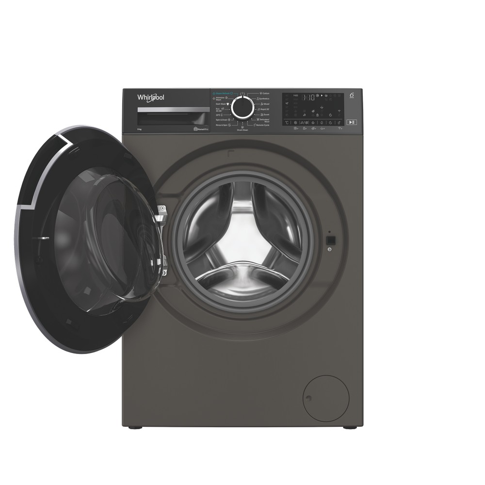 Whirlpool Maşină de spălat rufe Independent WAM 99GBC EE Manhattan Grey Încărcare frontală A Frontal open