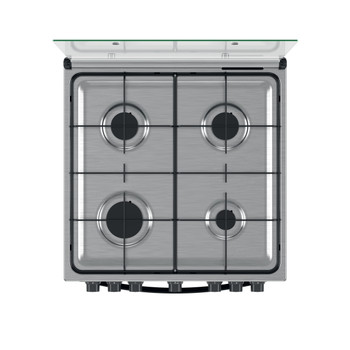 Indesit Fogão IS67G4PHX/E Inox Gás Frontal top down