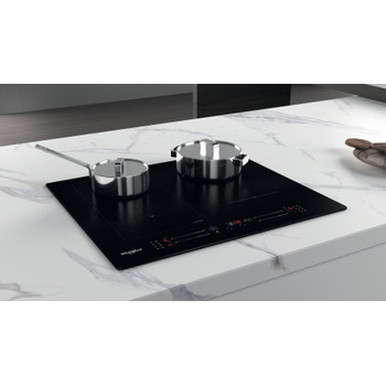 Whirlpool Hob WL S7960 NE Black Induction vitroceramic Lifestyle perspective