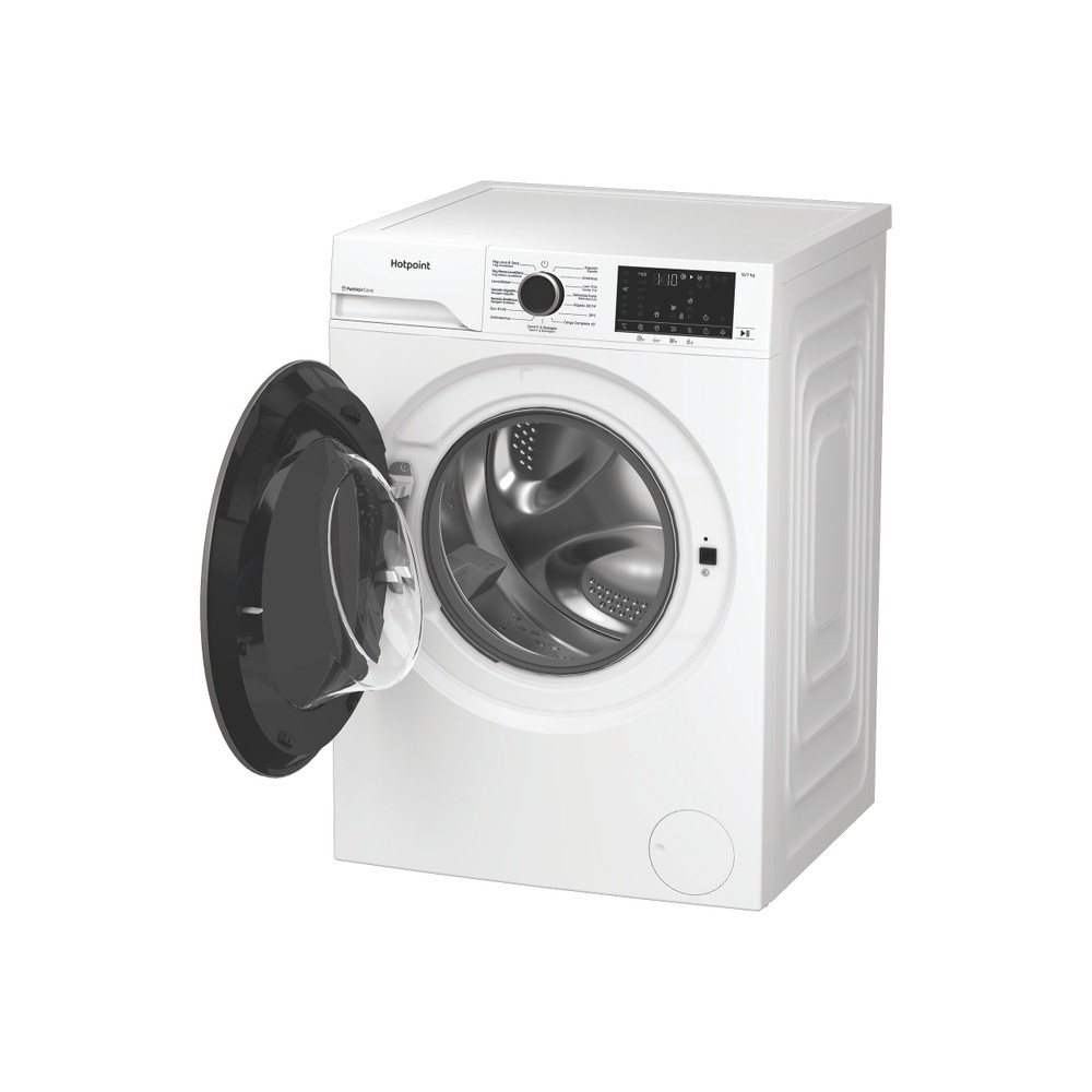 Hotpoint Máquina de lavar e secar roupa Livre Instalação HBD 1781 SPT Branco Carga Frontal Perspective open