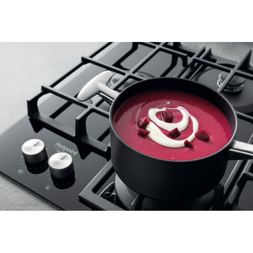 Hotpoint_Ariston Plită HAGS 61F/BK Negru Gaz Lifestyle detail