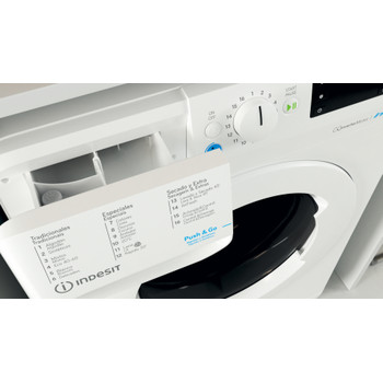 Indesit Lavadora secadora Libre instalación BDE 761483X W SPT N Blanco Cargador frontal Drawer