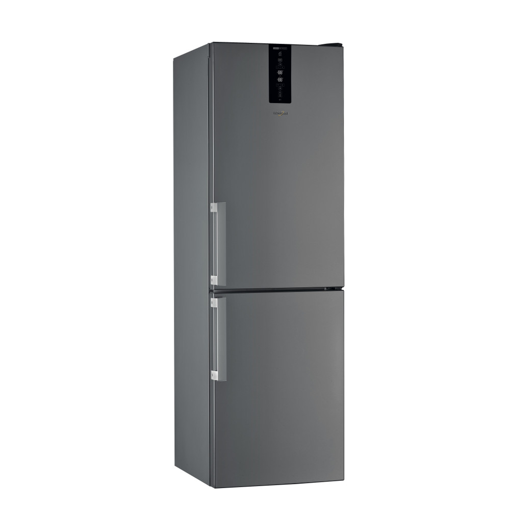 Whirlpool Hűtő/fagyasztó kombináció Szabadonálló W7 831T OX H Optic Inox 2 doors Perspective