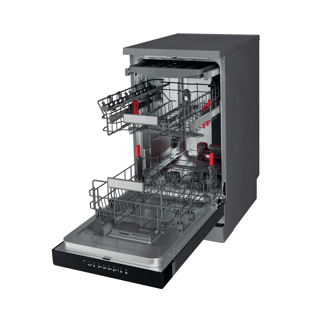 Whirlpool Umývačka riadu Voľne stojace WSFO 3O34 PF X Voľne stojace D Perspective open