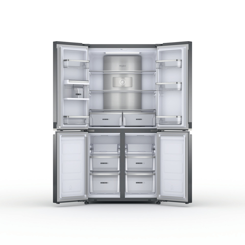Whirlpool Side-by-Side Szabadonálló WQ9 U3L EF Inox kinézet Frontal open