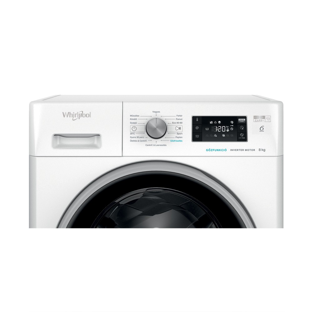 Whirlpool Mosógép Szabadonálló FFB 8489 BV HU Fehér Elöltöltős A Control panel