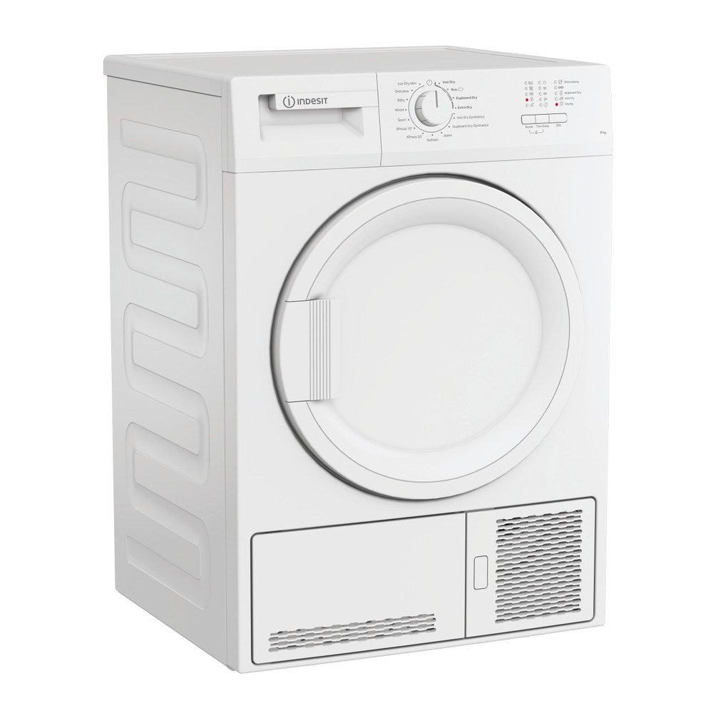 Indesit Dryer C YD C82 WWGL UK White Perspective
