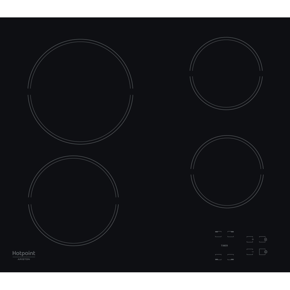 Hotpoint_Ariston Table de cuisson HR 631 C Noir Radiant vitroceramic Frontal