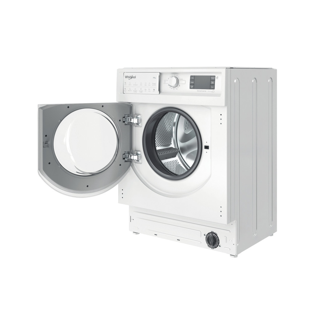 Whirlpool Mosó-szárító Beépíthető BI WDWG 751482 EU N Fehér Elöltöltős Perspective open
