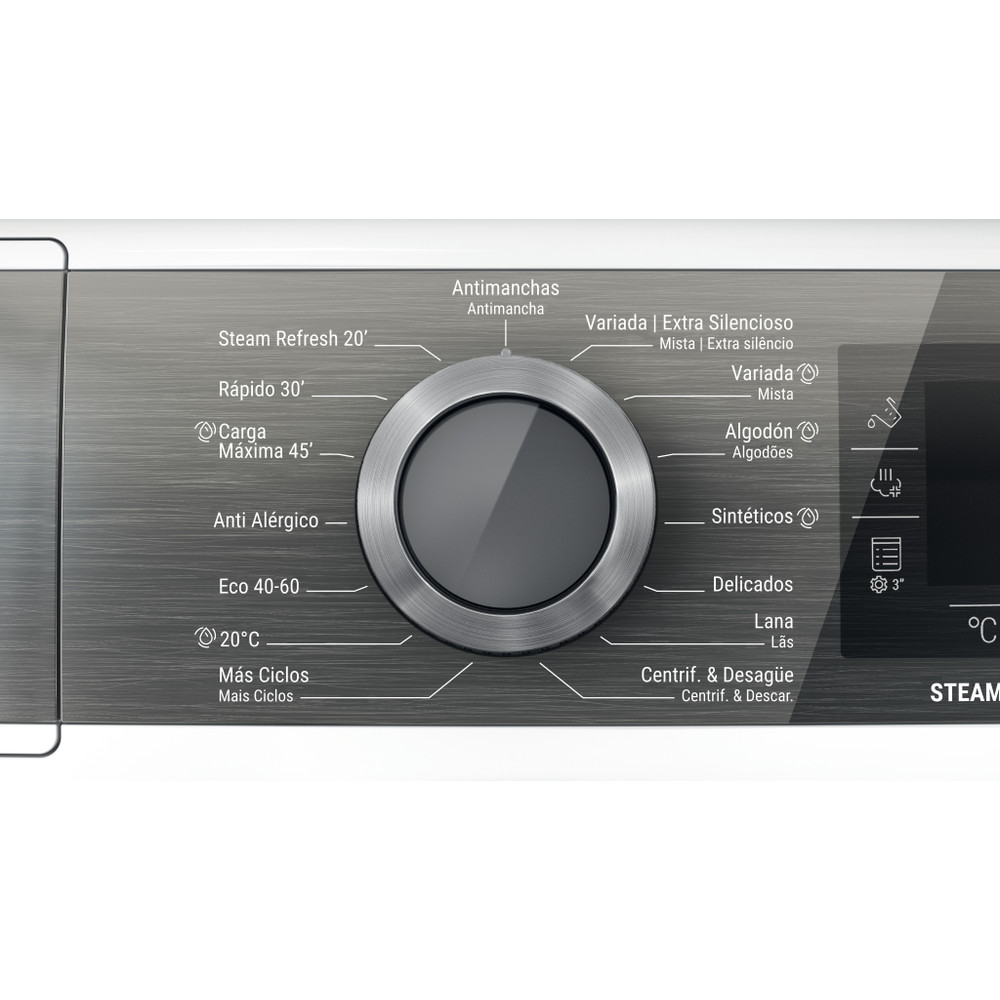 Hotpoint_Ariston Máquina de lavar roupa Livre Instalação H8 99AD GPOWER SPT Branco Carga Frontal A Program