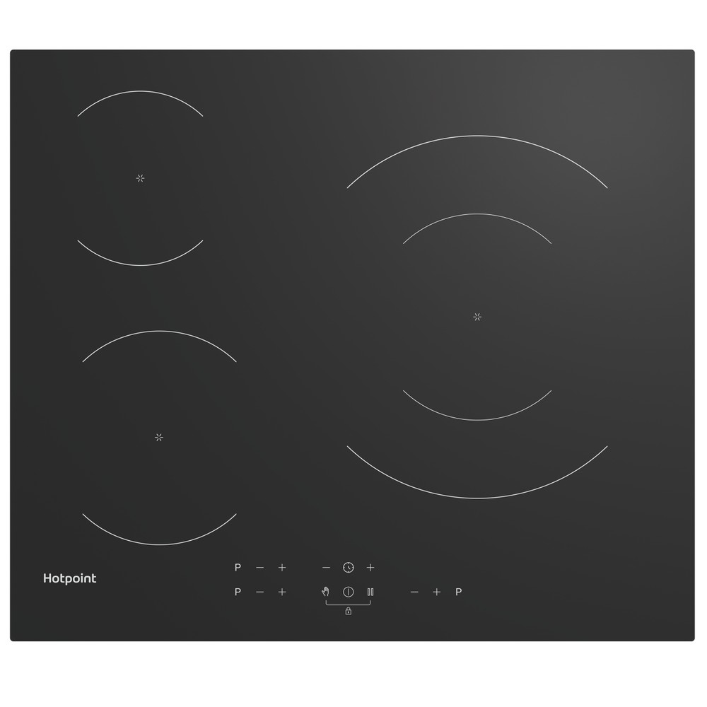 Hotpoint Encimera HS Q3260 NE Negro Induction vitroceramic Frontal top down
