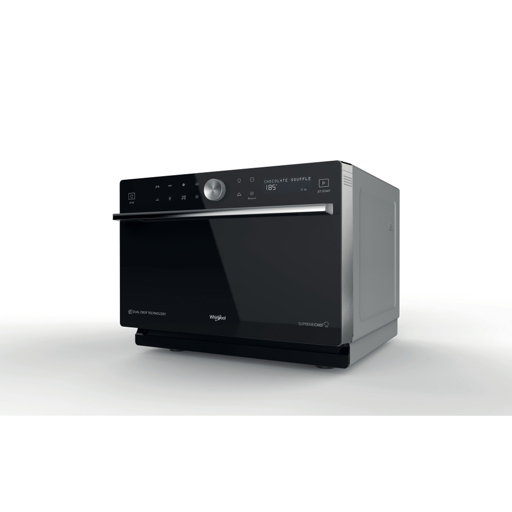 Whirlpool Microgolfoven Vrijstaand MWSC 9133 SB Zilver Elektronisch 33 Combimicrogolfoven 1000 Perspective