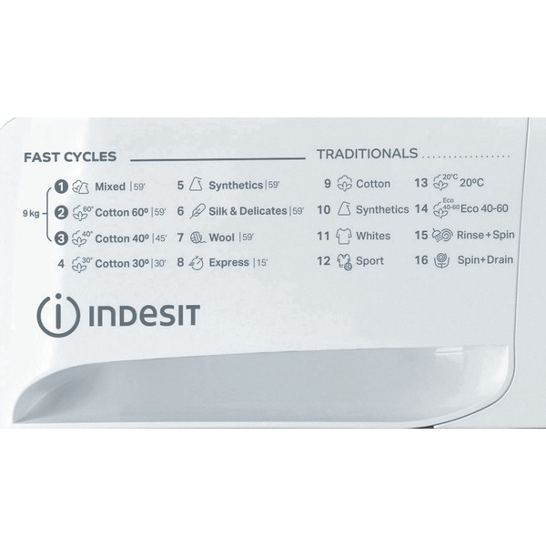 Indesit Washing machine Free-standing MTWC 91495 W UK N White Front loader B Program