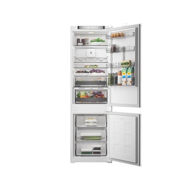 Whirlpool Kombinovaná chladnička s mrazničkou Vstavané WHK2 5292 B4E Zinc Metal 2 doors Lifestyle frontal open