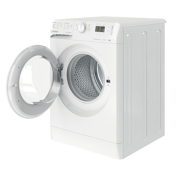 Indesit Tvättmaskin Fristående MTWA 81495 W EU White Front loader B Perspective open
