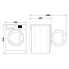 Indesit Mašina za pranje i sušenje veša Samostojeći BDE 107436 WKV EE Bijela prednje punjenje Technical drawing
