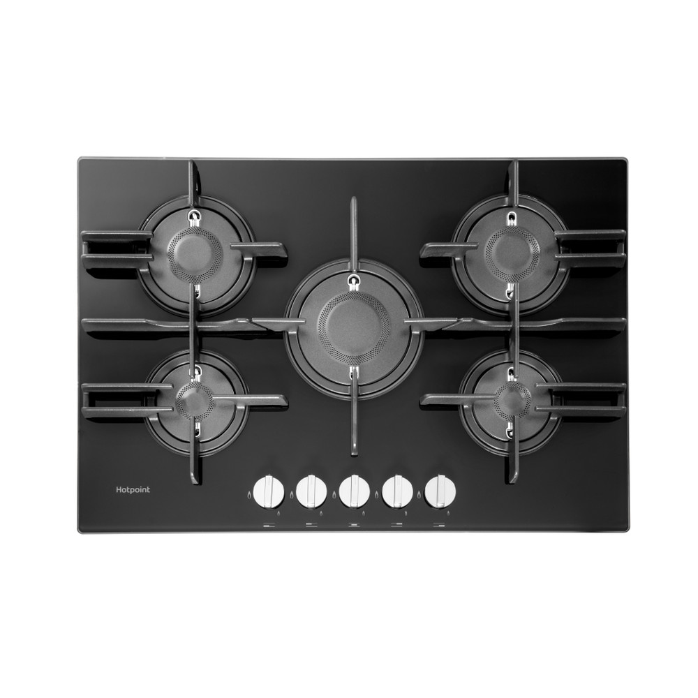Hotpoint_Ariston Печка FTGHG 751 D/HA(BK) Черно Газова Frontal