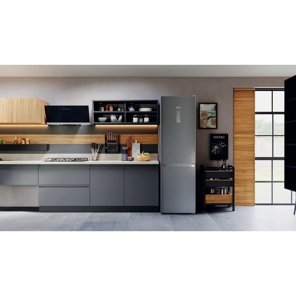 Hotpoint_Ariston Combiné Pose-libre HAFC9 TO32SX Saturn Steel 2 portes Lifestyle frontal