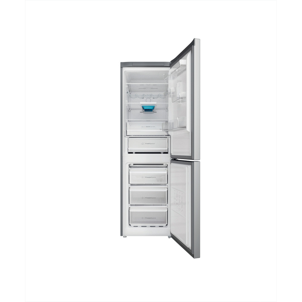 Indesit Hűtő/fagyasztó kombináció Szabadonálló INFC8 TT33X Inox 2 doors Frontal open