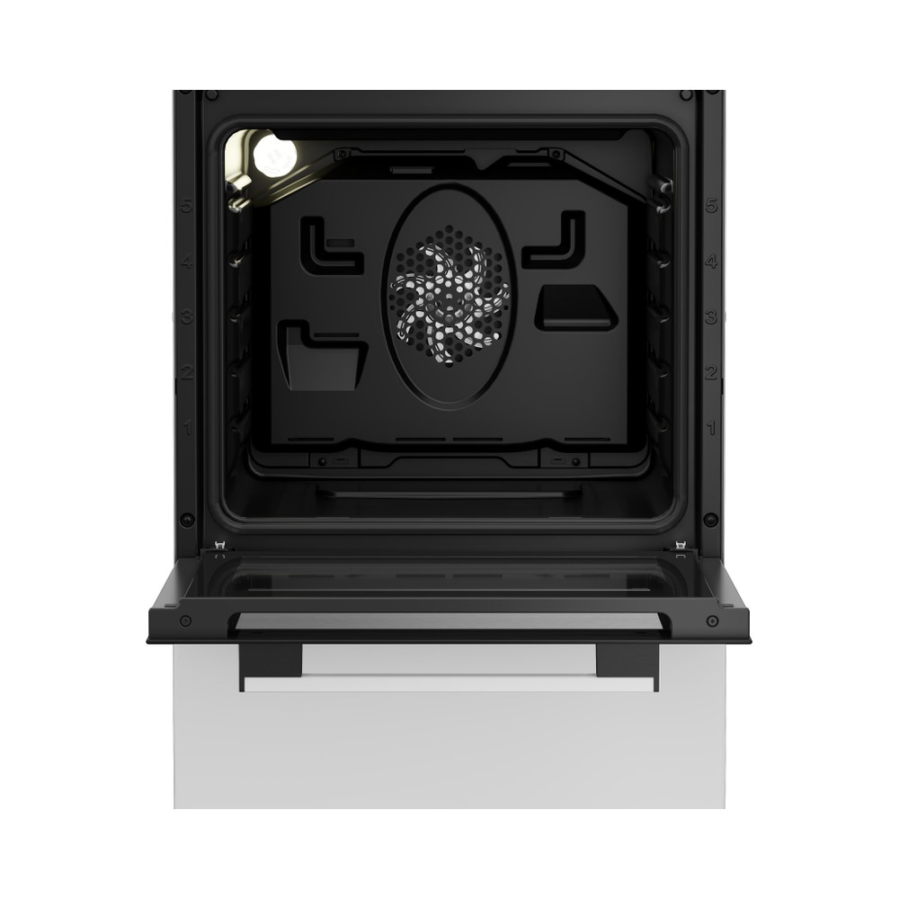 „Indesit“ Viryklė IS5V5GSW/P Balta Elektrinė Frontal open