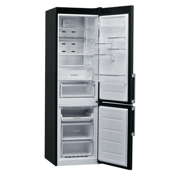 Whirlpool Kombinirani hladnjak Samostojeći W9 931D KS H Crna/Inox 2 doors Perspective open