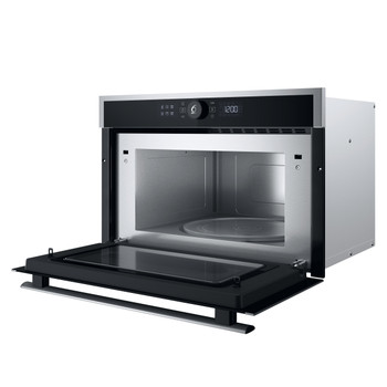 Whirlpool Mikrovlnná rúra Vstavané WMD44MX Nerez Elektronické 31 Mikrovlny + Gril 1000 Perspective open