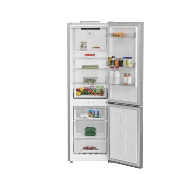 „Indesit“ Šaldytuvo / šaldiklio kombinacija Laisvai pastatoma INK25361S4E New Silver – ARC 1035 2 doors Lifestyle frontal open