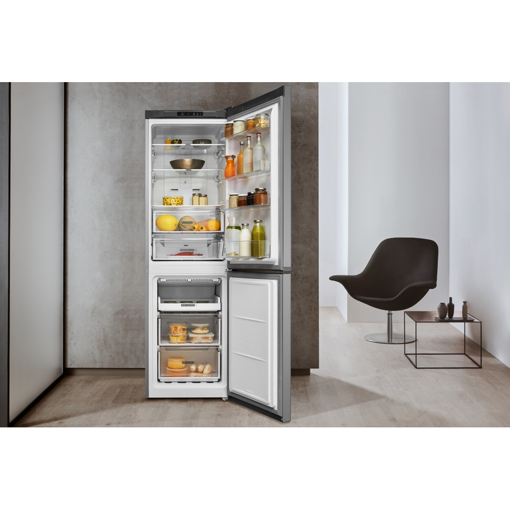 Whirlpool Kombinirani hladnjak Samostojeći W7 811I OX Optički Inox 2 doors Lifestyle frontal open