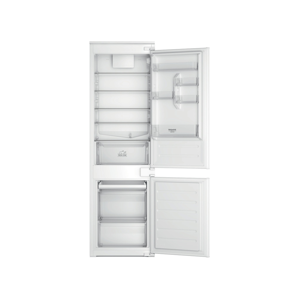 Hotpoint_Ariston Combiné Encastrable HAC18D011A1 FR Blanc 2 portes Frontal open