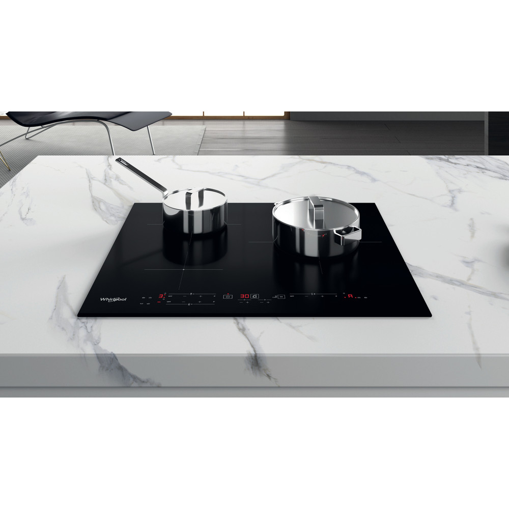 Whirlpool Encimera WS B2360 BF Negro Induction vitroceramic Lifestyle frontal top down