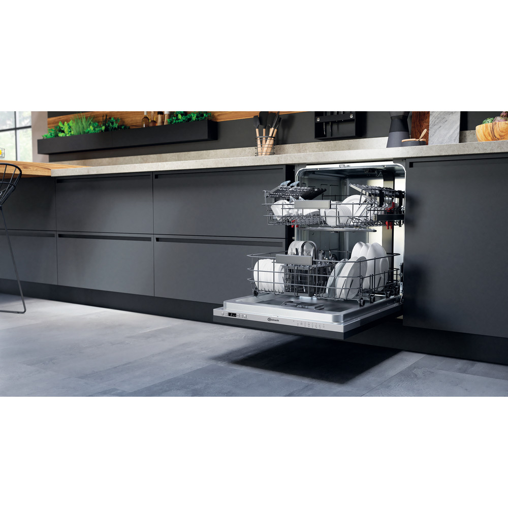 Bauknecht Lave-vaisselle Appareil encastrable BCIC 3C26 E CH Entièrement intégré E Lifestyle perspective open