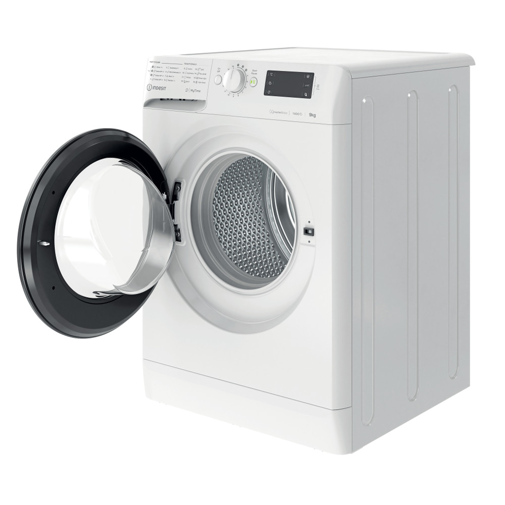 Indesit Πλυντήριο ρούχων Ελεύθερο MTWE 91495 WK EE Λευκό Front loader B Perspective open