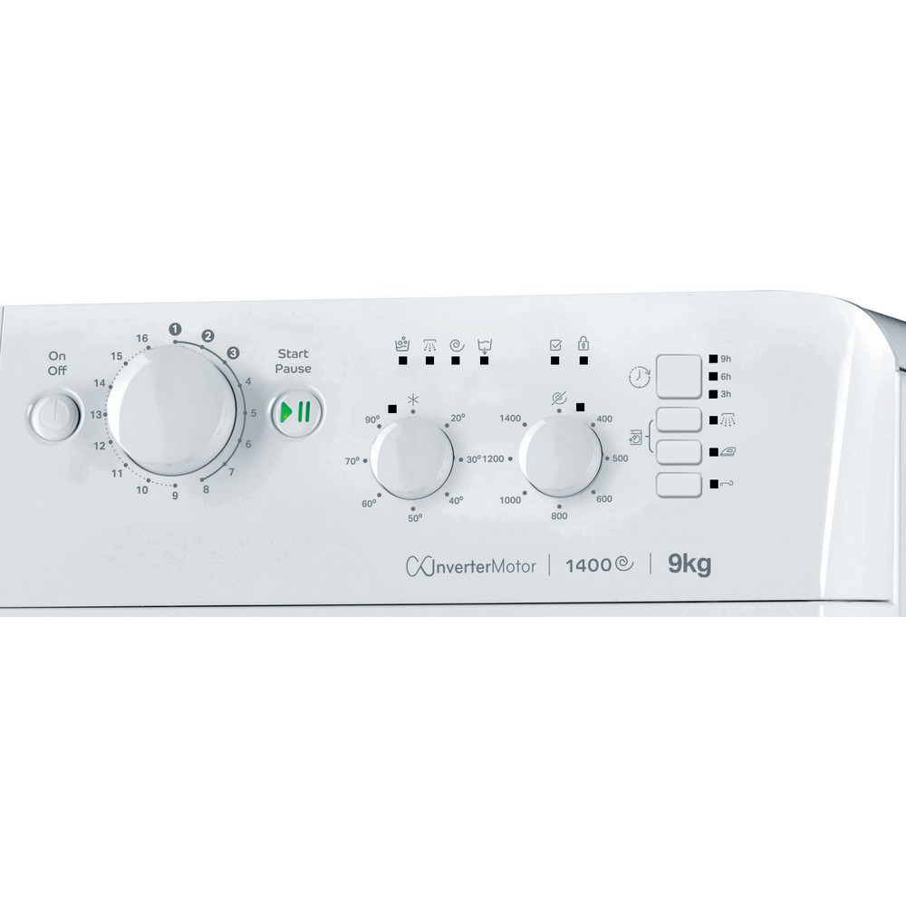 Indesit Washing machine Free-standing MTWC 91495 W UK N White Front loader B Control panel