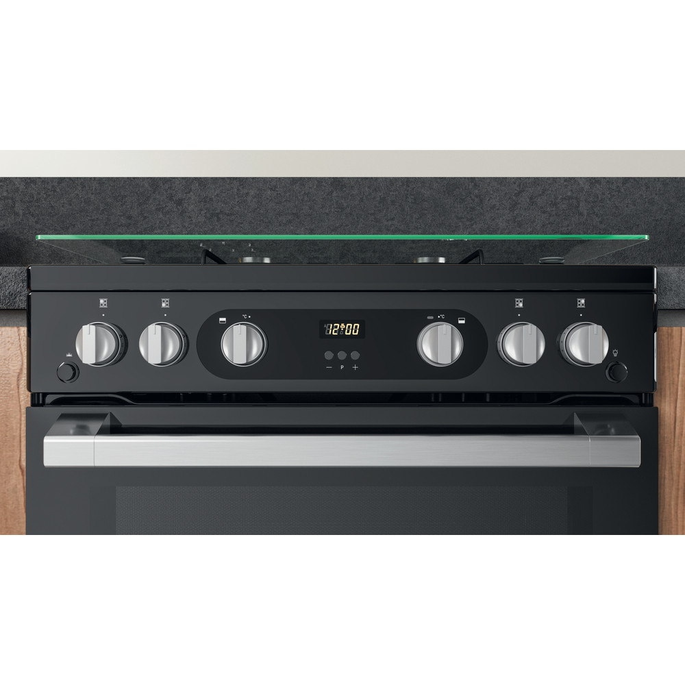 Hotpoint Double Cooker HDM67G0C2CB/UK Black A+ Lifestyle control panel