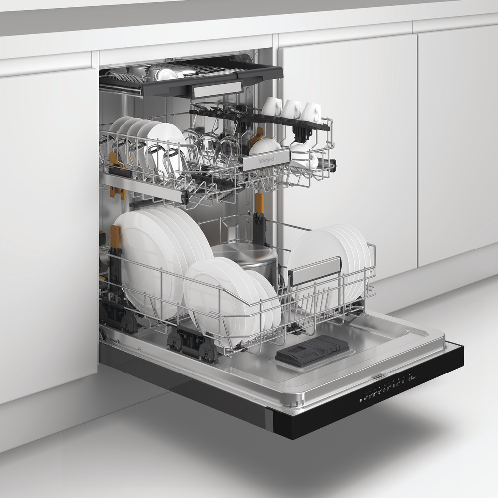 Whirlpool Mosogatógép Beépíthető W7U HS61BS Alulra építhatő A Lifestyle perspective open