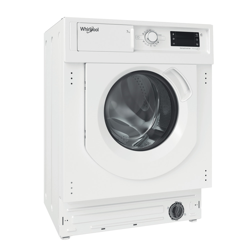 Whirlpool Lavadora Encastre BI WMWG 71483E EU N Blanco Cargador frontal D Perspective