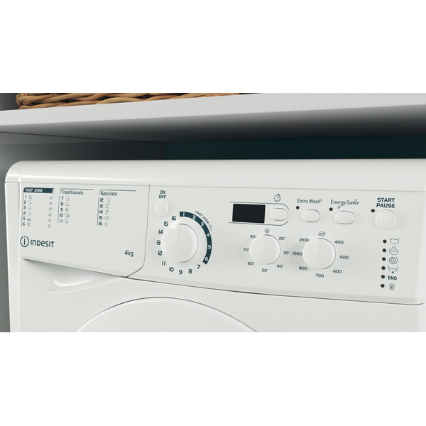 Indesit Mosógép Szabadonálló EWUD 41251 W EU N Fehér Elöltöltős F Lifestyle control panel