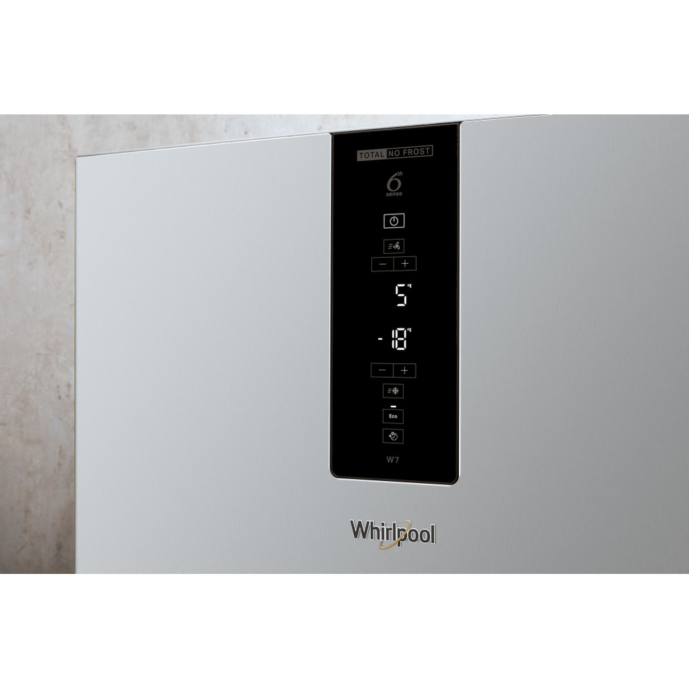 Whirlpool Hűtő/fagyasztó kombináció Szabadonálló W7 931T OX H Optic Inox 2 doors Lifestyle control panel