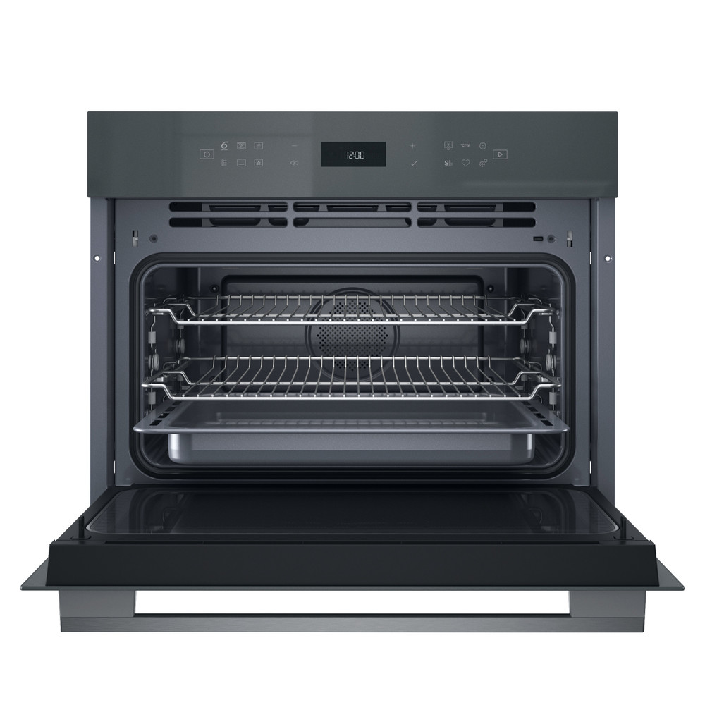 Whirlpool Microgolfoven Inbouw WCW7O7HTSSG Stardust grey glossy Elektronisch 53 Combimicrogolfoven 950 Frontal open