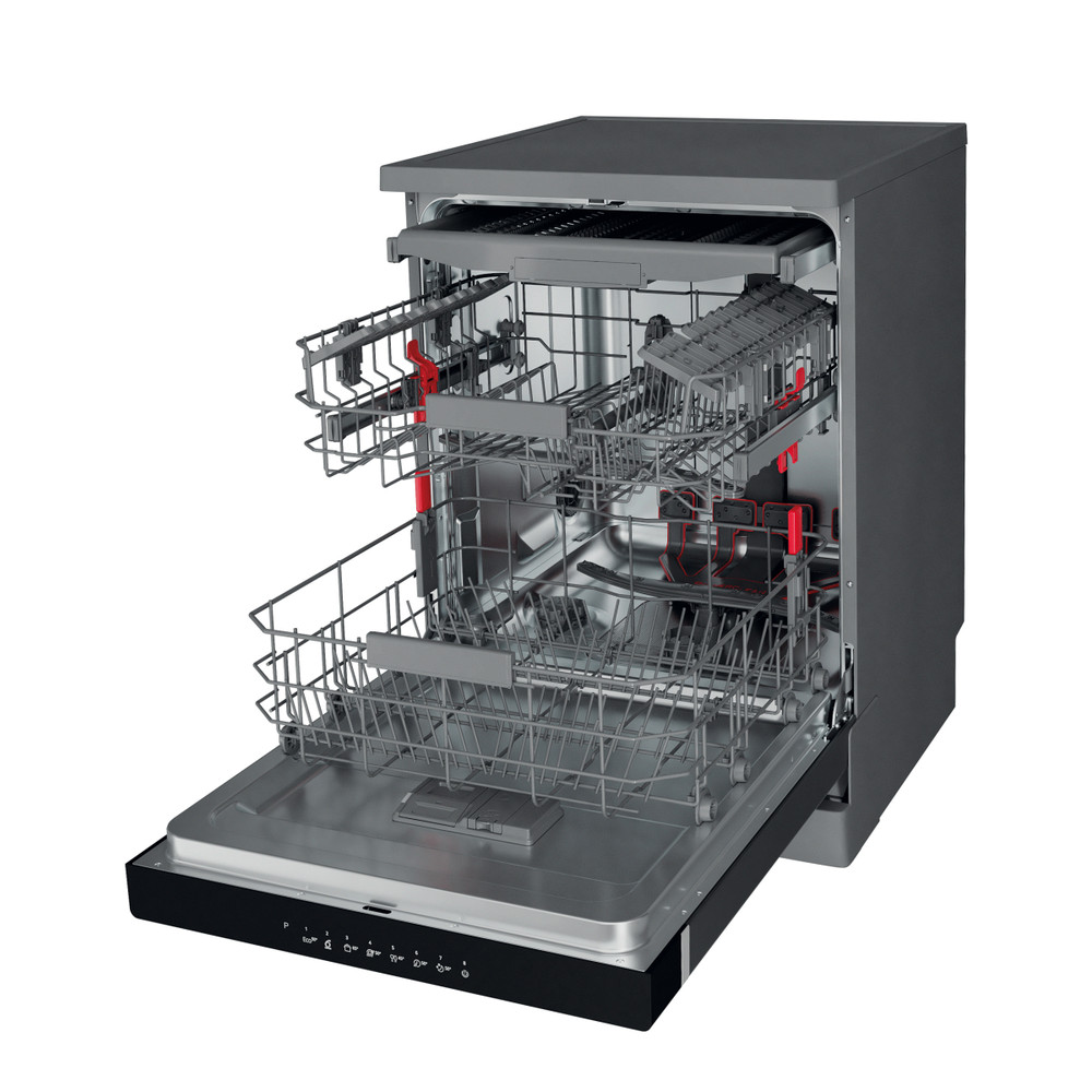 Whirlpool Dishwasher Freestanding WFC 3C33 PF X UK Freestanding D Perspective open