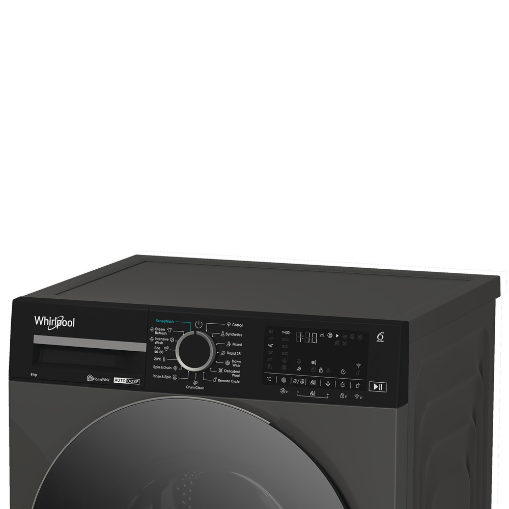 Whirlpool Pračka Volně stojící WPM 87G ADS EE Manhattan Grey Předem plněná A Lifestyle control panel