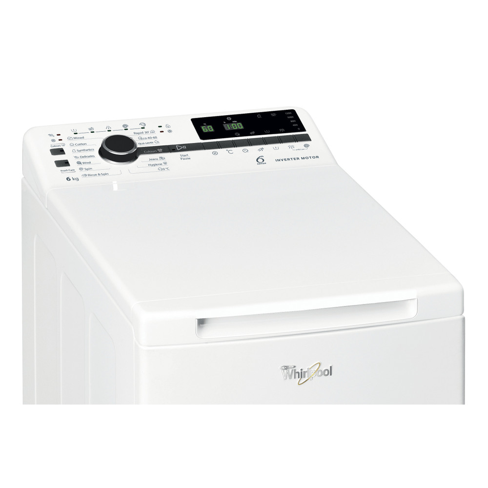 Whirlpool Perilica za rublje Samostojeći TDLRB 6241BS EU/N Bijela Gornje punjenje C Control panel