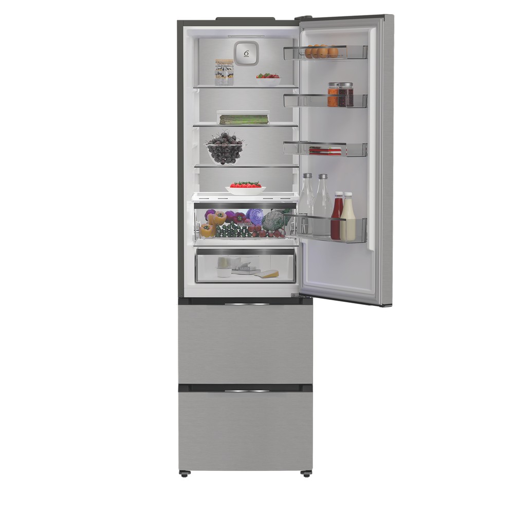 Whirlpool Racitor-congelator combinat Independent WHKF 6352 X5E ARC 764 Manhattan Gray 2 doors Lifestyle frontal open
