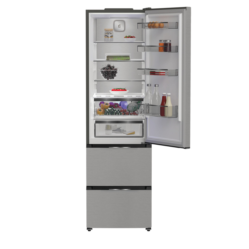 Whirlpool Kombinirani hladnjak Samostojeći WHKF 6352 X5E Srebrna 2 doors Lifestyle frontal open