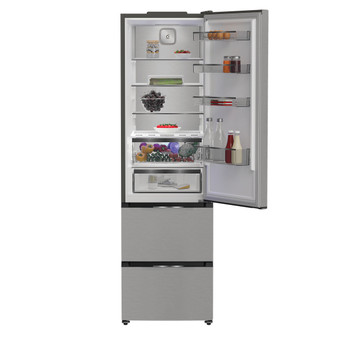 Whirlpool Combinación de frigorífico / congelador Libre instalación WHKF 6352 X5E New Silver – ARC 1035 2 doors Lifestyle frontal open