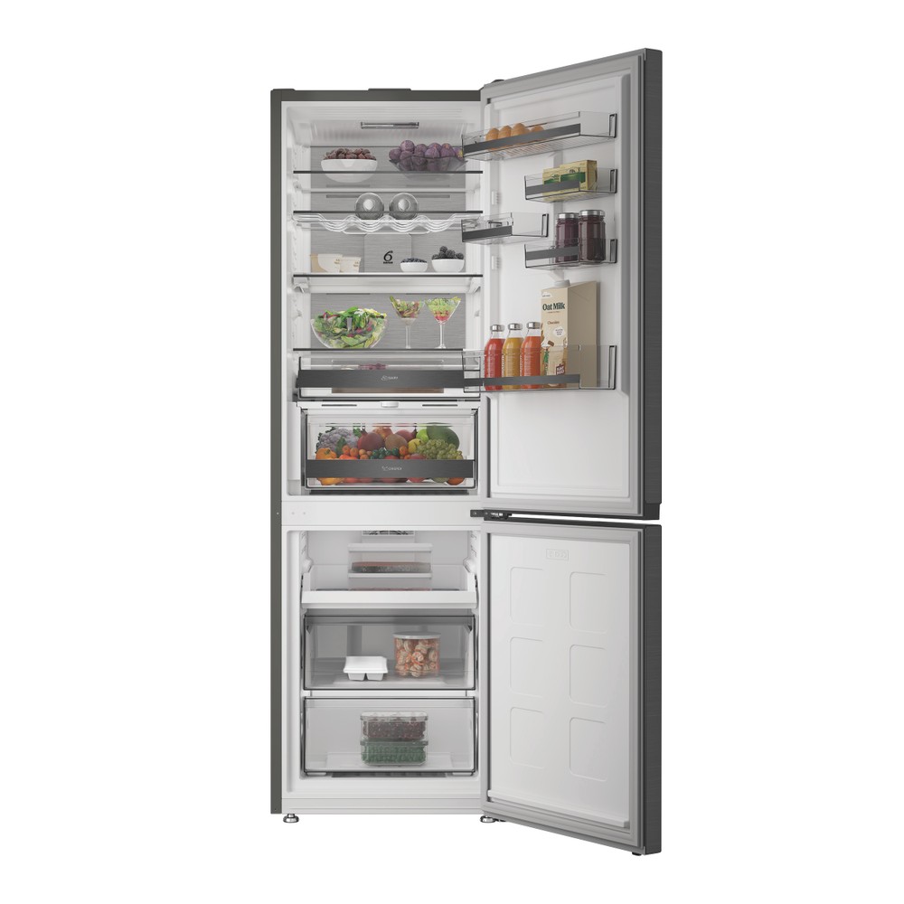Whirlpool Kombinovaná chladnička s mrazničkou Volně stojící WHK 26374 XBR7EA ARC 764 Manhattan Gray 2 doors Lifestyle frontal open