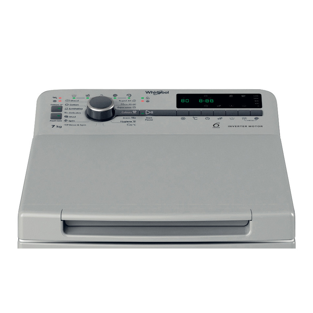 Whirlpool Práčka Voľne stojace TDLRS 7252BS EU Srtrieborná Zhora plnená B Control panel
