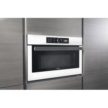 Whirlpool Mikrohullámú sütő Beépíthető AMW 730/WH Fehér Elektromos 31 Mikrohullám+Grill funkció 1000 Lifestyle perspective