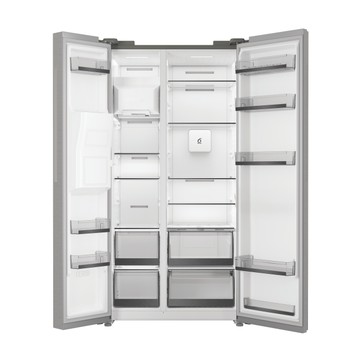 Whirlpool Side-by-Side Samostojeći WHG2 6643I X4E ARC 764 Manhattan Gray Frontal open