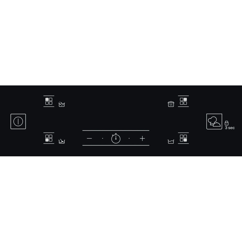 Hotpoint HOB TQ 4160S BF Black Induction vitroceramic Control panel